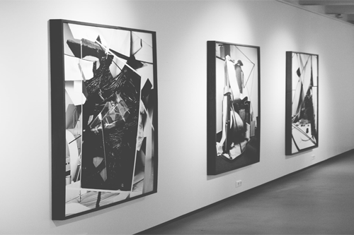 Black and white art gallery image